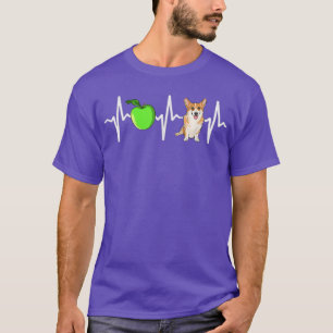 Apple Pembroke Welsh Corgi Heartbeat Dog Lover  T-Shirt