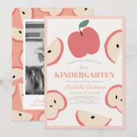 Apple Photo Pink Girl Kindergarten Graduation