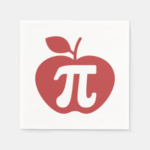 Apple Pi 3.14 Math Pi Day Napkin