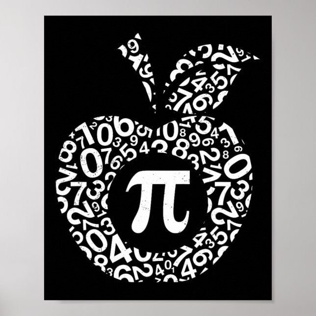 Apple Pi Algebra Sign Math Funny Pi Day Gift  (Front)