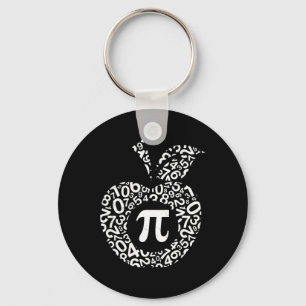 Apple Pi Algebra Sign Math Funny Pi Day Gift  Key Ring