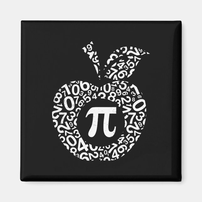 Apple Pi Algebra Sign Math Funny Pi Day Gift  Magnet (Front)