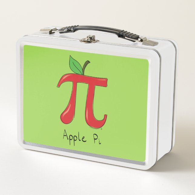Apple Pi Cute Math Pi Day Lunch Box (Front)