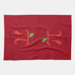 Apple Pi Cute Math Pi Day Pie Baking Kitchen Towel