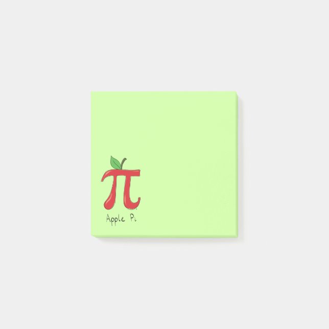 Apple Pi Cute Math Pi Day Post-It Notes (Front)