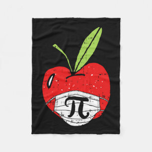 Apple Pi-day Cute Face Mask Teacher Student Quaran Fleece Blanket