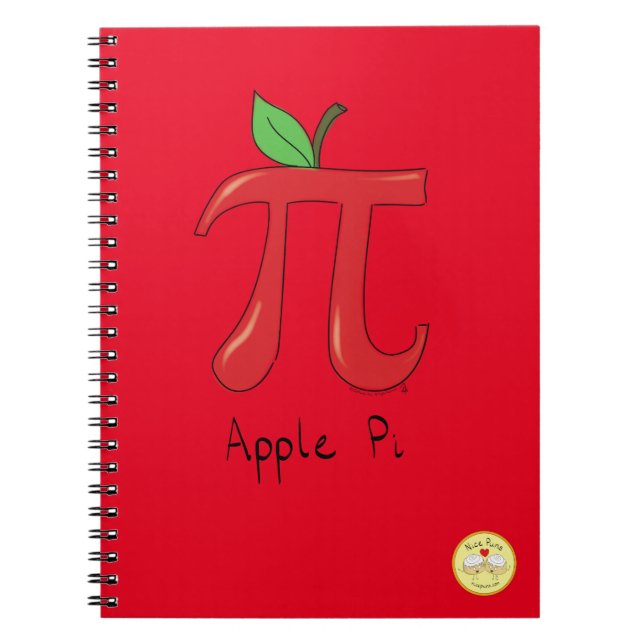 Apple Pi Day Math Teacher Funny Notebook (Front)