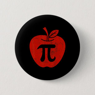Apple Pi Day Pi Symbol Kids Toddler Youth Boys Gir 6 Cm Round Badge
