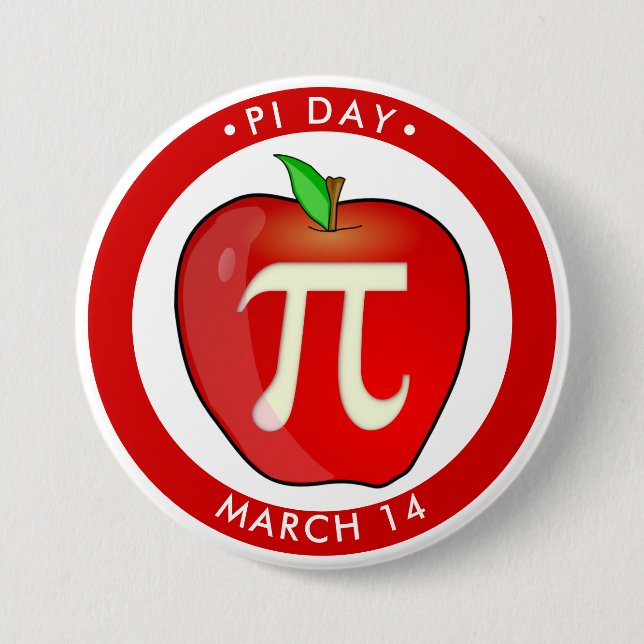 Apple Pi Day Pun 7.5 Cm Round Badge (Front)