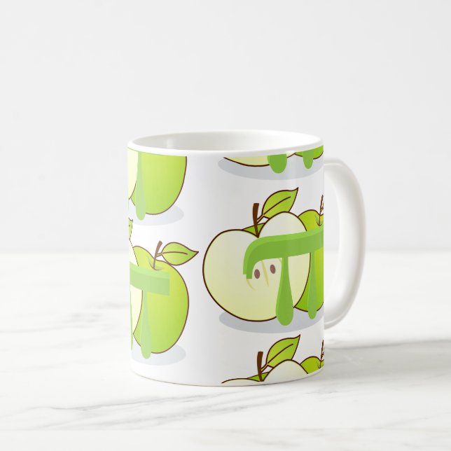 Apple Pi Green Math Teacher Coffee Mug (Front Right)