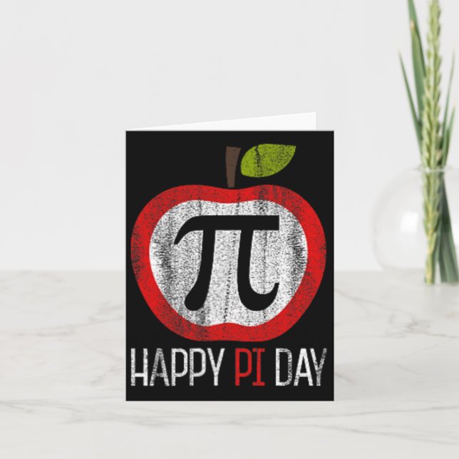 Apple Pi Shirt Math  Card (Front)