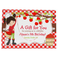 Apple Picking Black Hair Girl Birthday Party