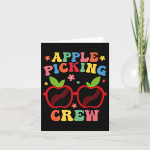 Apple Picking Crew 2025 Fall Orchard Harvest Fun P Card
