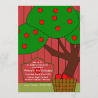 Apple Picking Fun Invitation