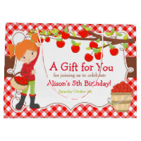 Apple Picking Red Hair Girl Birthday Party