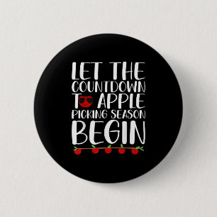 Apple Picking Season 2025 Fall Orchard Harvest Fun 6 Cm Round Badge