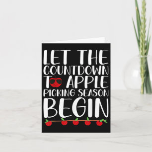 Apple Picking Season 2025 Fall Orchard Harvest Fun Card