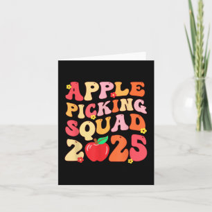 Apple Picking Squad 2025 Fall Farmer Apple Orchard Card