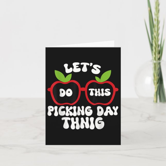 Apple Picking Squad 2025 Fall Orchard Harvest Fun  Card (Front)