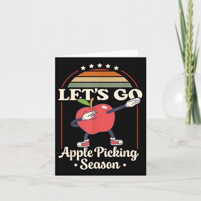 Apple Picking Squad 2025 Fall Orchard Harvest Fun  Card (Front)