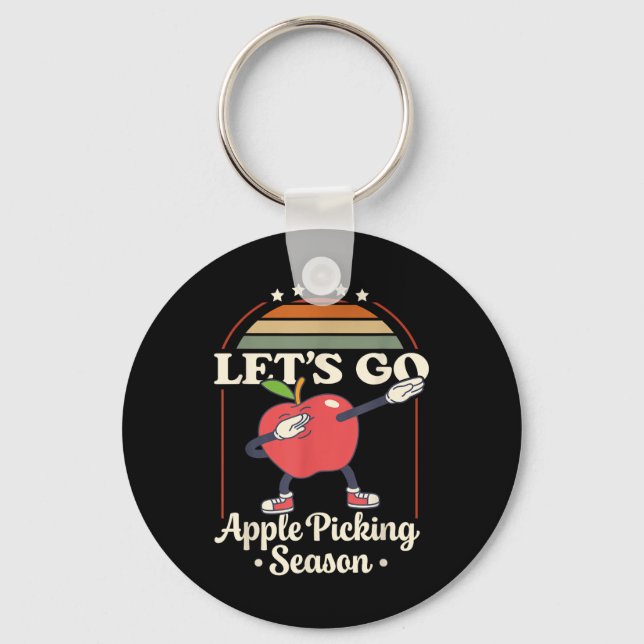 Apple Picking Squad 2025 Fall Orchard Harvest Fun  Key Ring (Front)