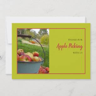 Apple Picking Time Thank You Card