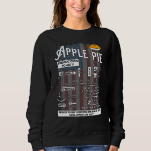 Apple Pie 4th Of July Patriotic American Red White Sweatshirt
