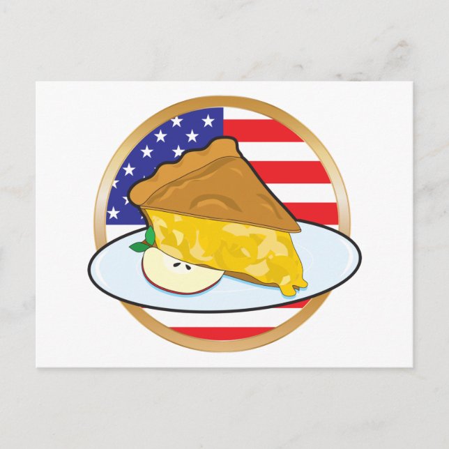 Apple Pie American Flag Postcard (Front)