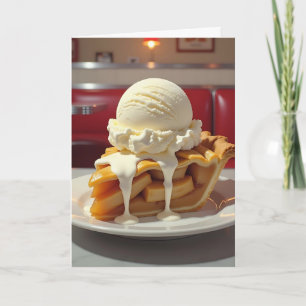Apple Pie and Vanilla Ice Cream Birthday Card