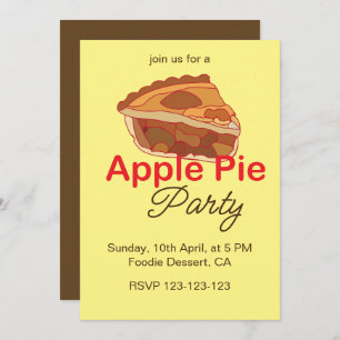 Apple Pie Dessert Party Invitation