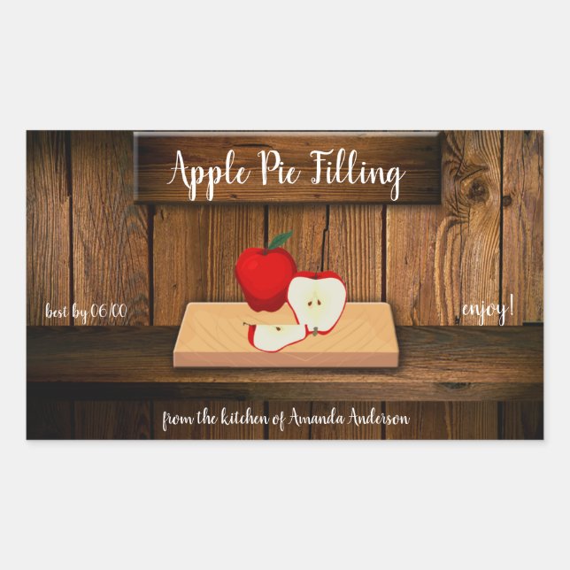 Apple Pie Filling Canning Label (Front)