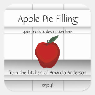 Apple Pie Filling Kitchen Tiles Sq Product Label