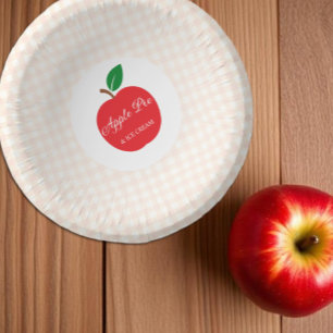 Apple Pie & Ice Cream Baby Shower Paper Plate