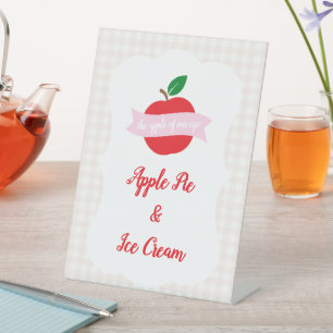 Apple Pie & Ice Cream Girls Birthday Pedestal Sign
