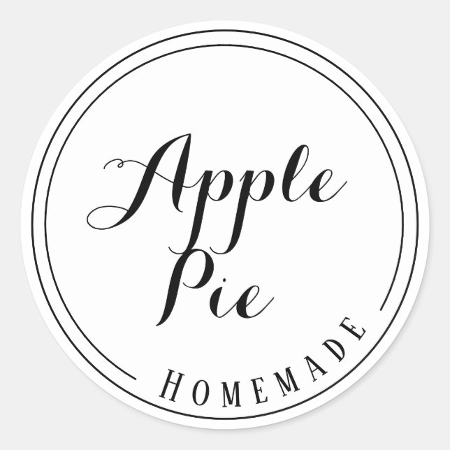 Apple pie label sticker (Front)