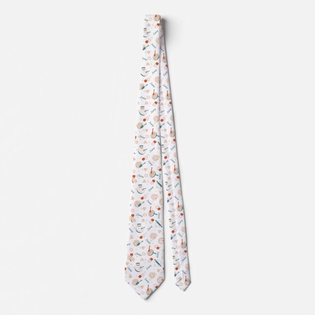 Apple Pie Lover Pattern Tie (Front)