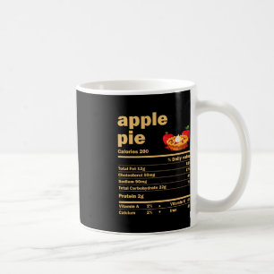 Apple Pie Nutrition Facts Fun Thanksgiving Christm Coffee Mug