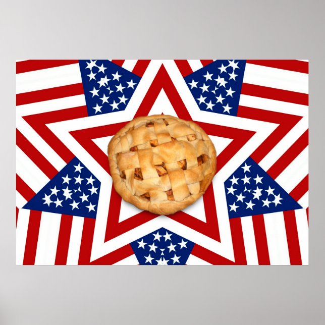 Apple Pie on Stars & Stripes Poster (Front)