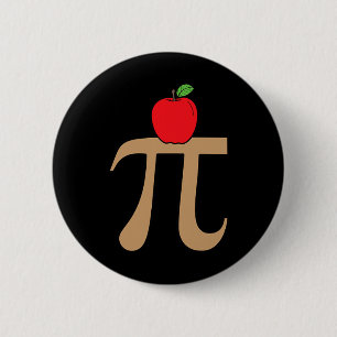 Apple Pie Pi Math Pun  6 Cm Round Badge