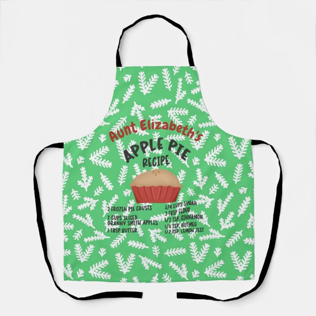 APPLE PIE RECIPE  Personalised    Apron (Front)