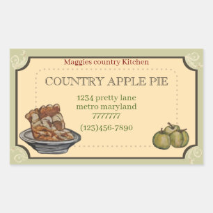 APPLE PIE rectangular sticker