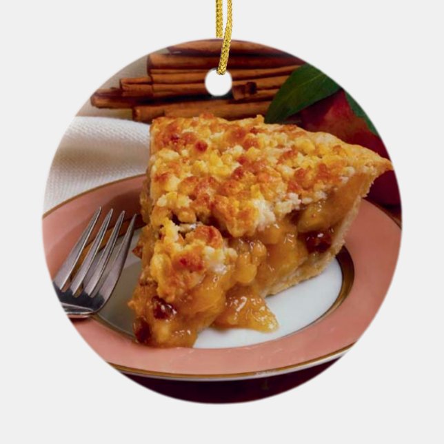 APPLE PIE ROUND ORNAMENT (Front)