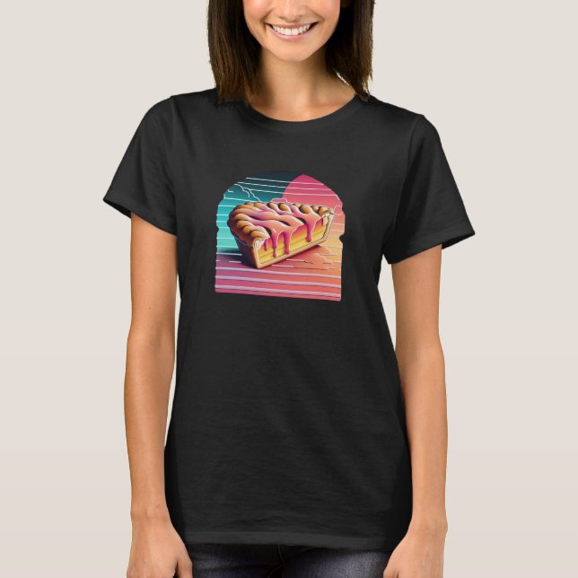 Apple Pie Synthwave 80s Retrowave Aesthetic T-Shirt (Front)