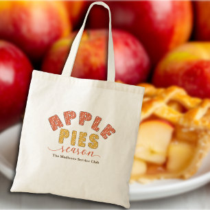 Apple Pies Season Vibes Personalise Name Tote Bag