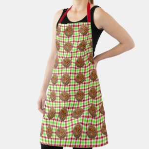 Apple Plaid Kolache apron