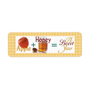 Apple Plus Honey Rosh Hashana Return Address Label