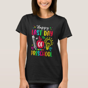 Apple Preschool Teacher Boy Girl Happy Last Day Of T-Shirt