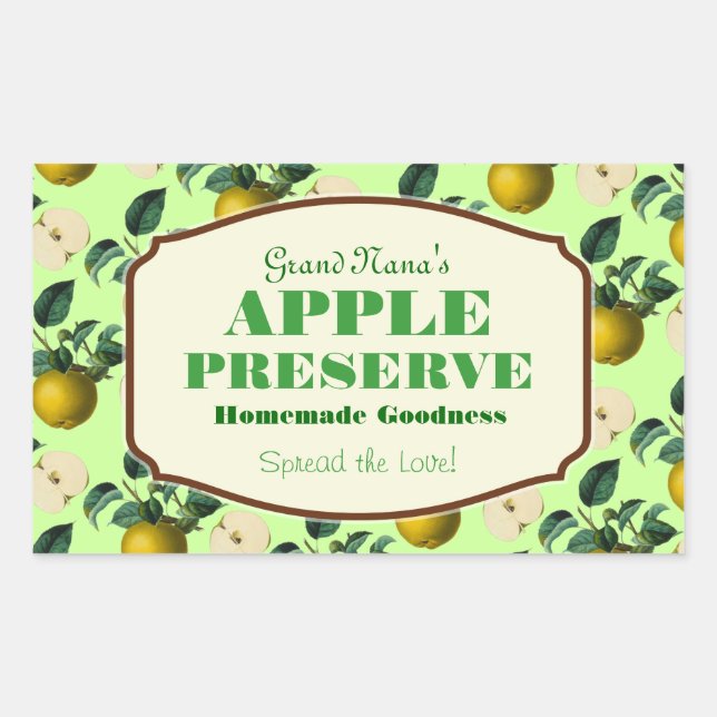 Apple Preserve Jam Label (Front)