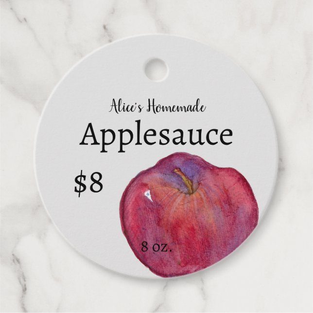 Apple Price Tag Homemade Condiment (Front)