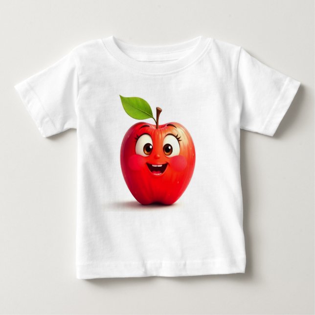 Apple printed Baby Fine Jersey T-Shirt (Front)